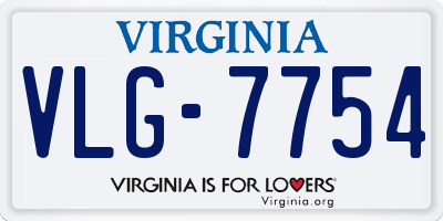 VA license plate VLG7754