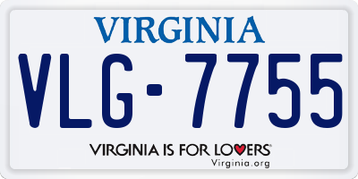 VA license plate VLG7755