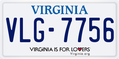 VA license plate VLG7756