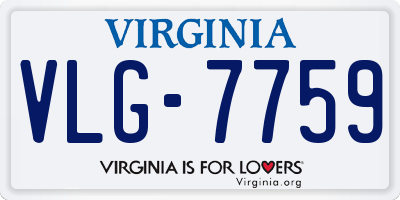 VA license plate VLG7759