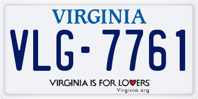 VA license plate VLG7761