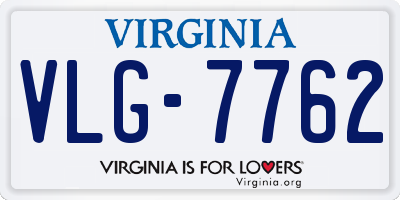 VA license plate VLG7762