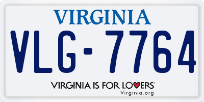 VA license plate VLG7764