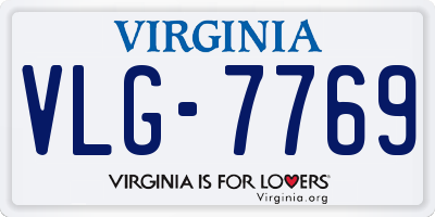 VA license plate VLG7769