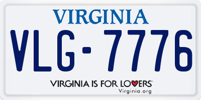 VA license plate VLG7776