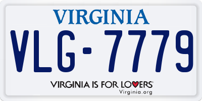 VA license plate VLG7779