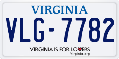 VA license plate VLG7782