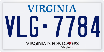 VA license plate VLG7784