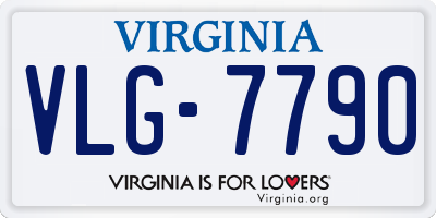 VA license plate VLG7790