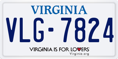 VA license plate VLG7824