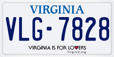 VA license plate VLG7828