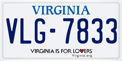 VA license plate VLG7833