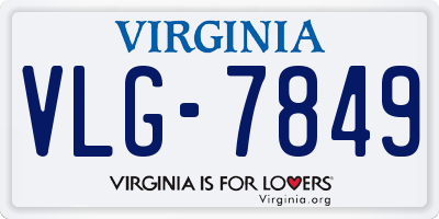 VA license plate VLG7849