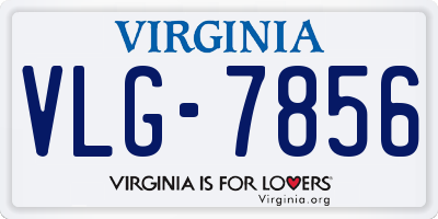 VA license plate VLG7856