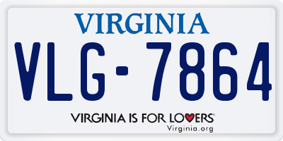 VA license plate VLG7864