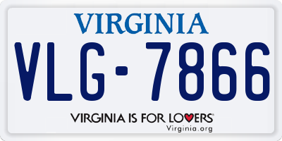 VA license plate VLG7866