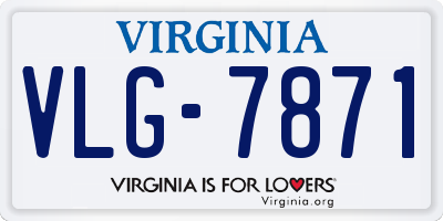 VA license plate VLG7871