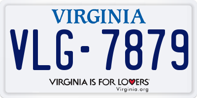 VA license plate VLG7879