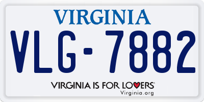 VA license plate VLG7882