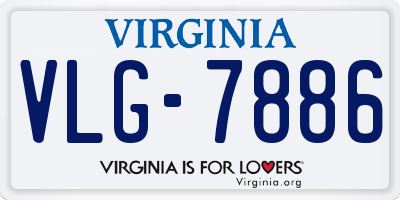 VA license plate VLG7886