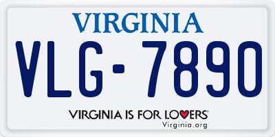 VA license plate VLG7890