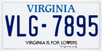 VA license plate VLG7895