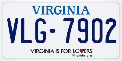 VA license plate VLG7902
