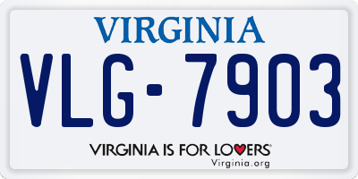 VA license plate VLG7903