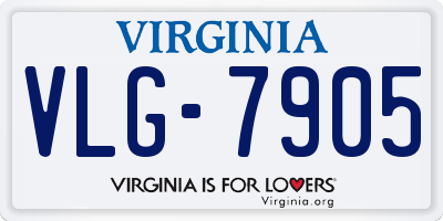 VA license plate VLG7905