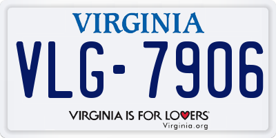 VA license plate VLG7906