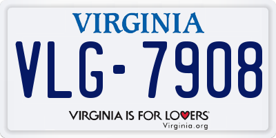 VA license plate VLG7908