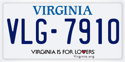 VA license plate VLG7910