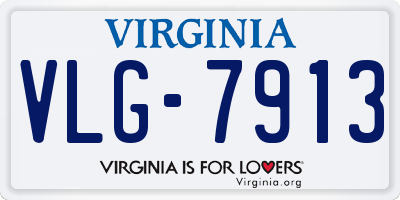 VA license plate VLG7913