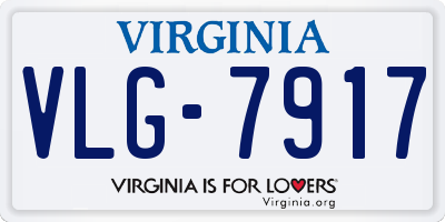 VA license plate VLG7917