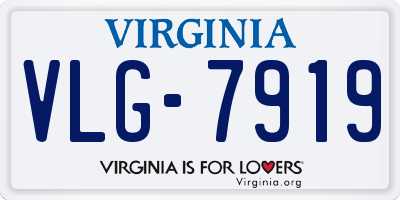 VA license plate VLG7919