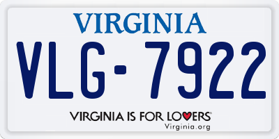 VA license plate VLG7922