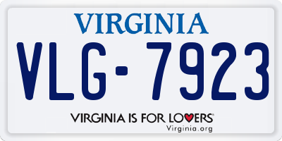 VA license plate VLG7923