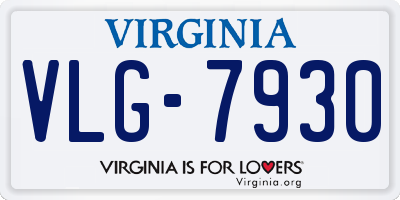 VA license plate VLG7930