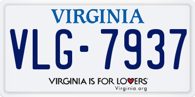 VA license plate VLG7937