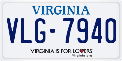 VA license plate VLG7940