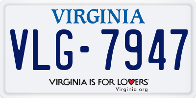 VA license plate VLG7947