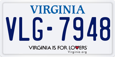 VA license plate VLG7948