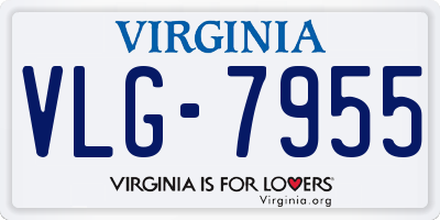 VA license plate VLG7955
