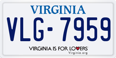 VA license plate VLG7959