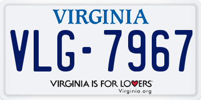 VA license plate VLG7967