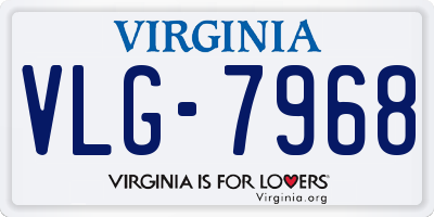 VA license plate VLG7968