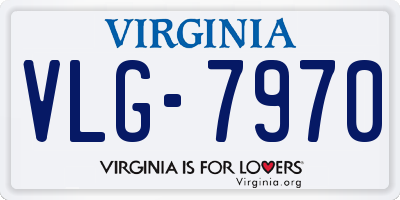 VA license plate VLG7970