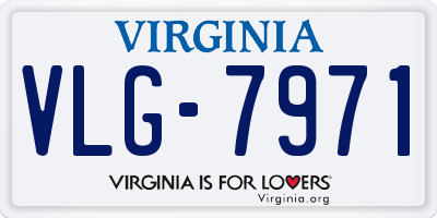 VA license plate VLG7971