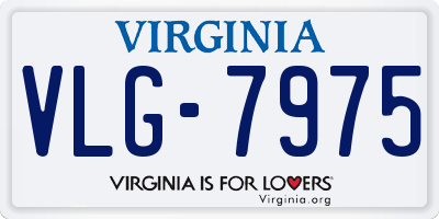 VA license plate VLG7975