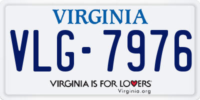 VA license plate VLG7976